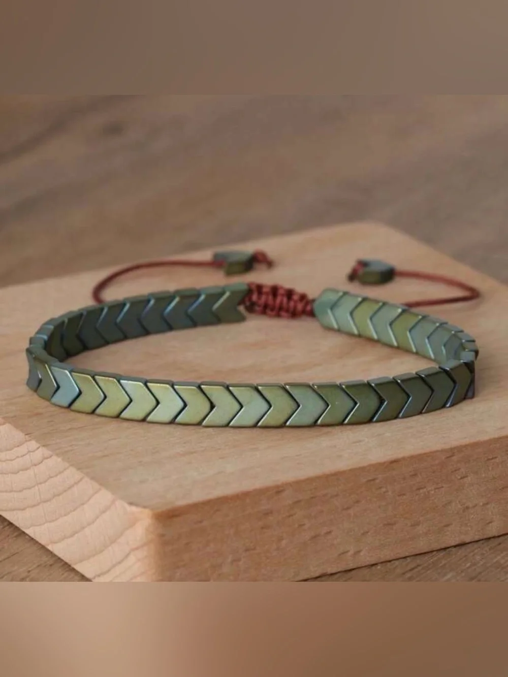 Beaded Irregular Shaped Braided Bracelet